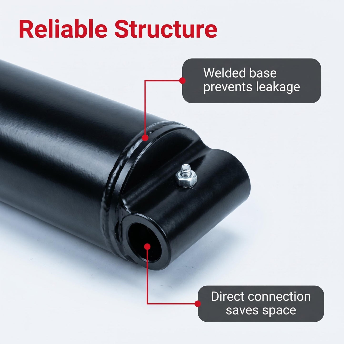 CWT3 Hydraulic Cylinder Reliable Structure and Welded Tang 3-Point Mount