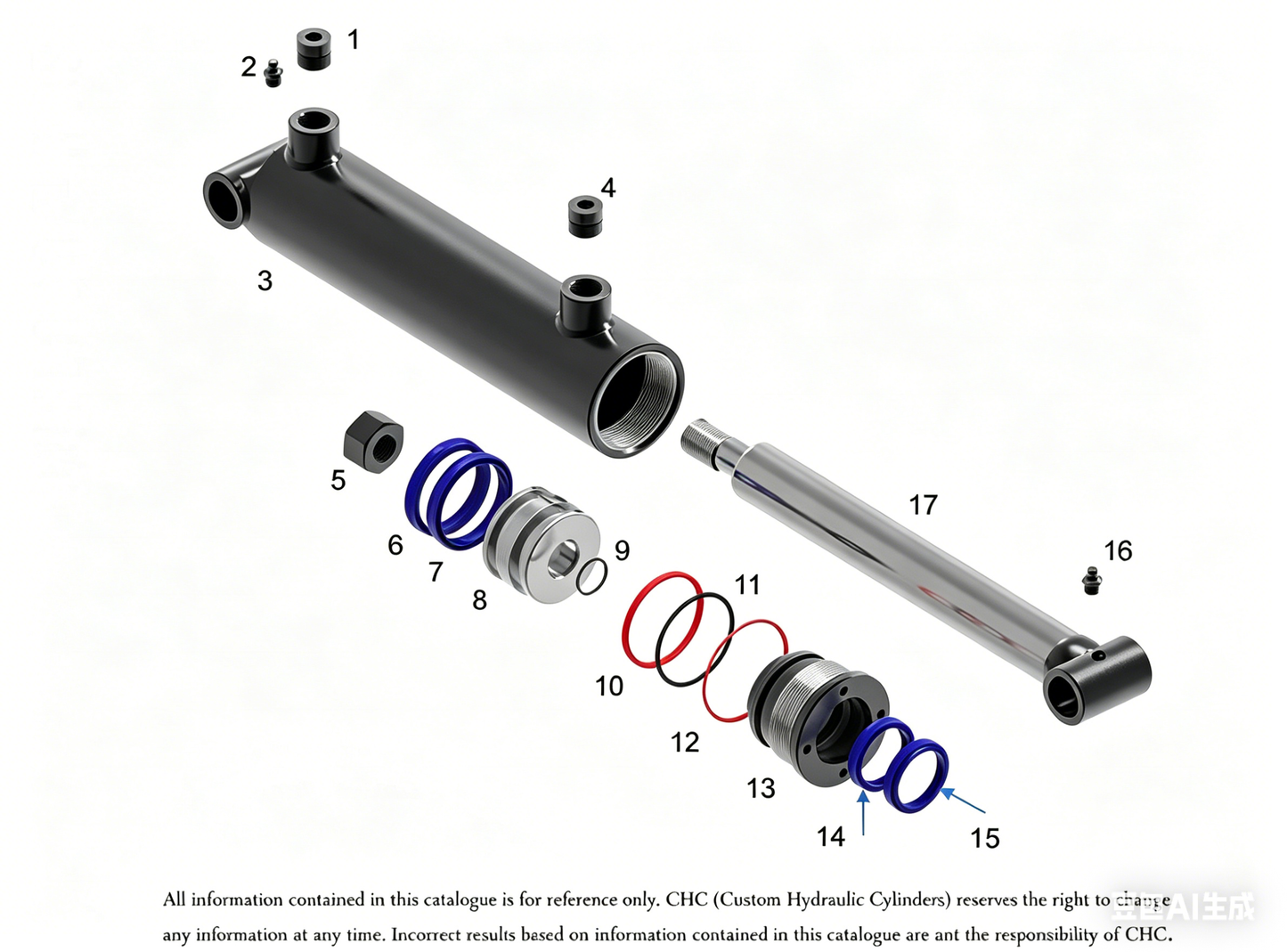 CBU-BUP  3000PSI Hydraulic cylinders Spare Parts