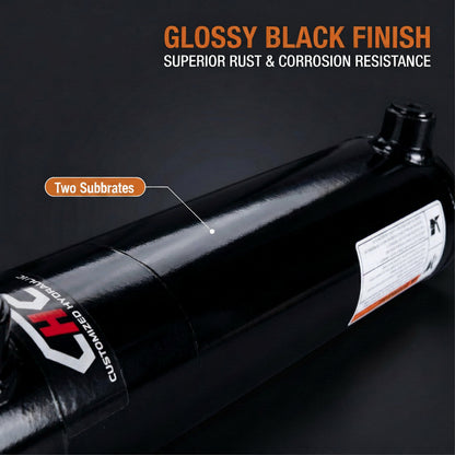 CBU Hydraulic Cylinder Glossy Black Finish Surface Treatment