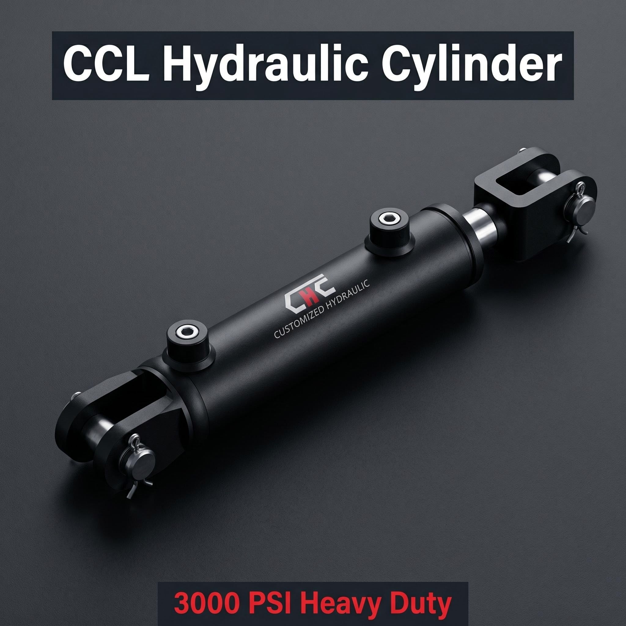 CCL Cross Lug Hydraulic Cylinder 3000PSI double acting front view