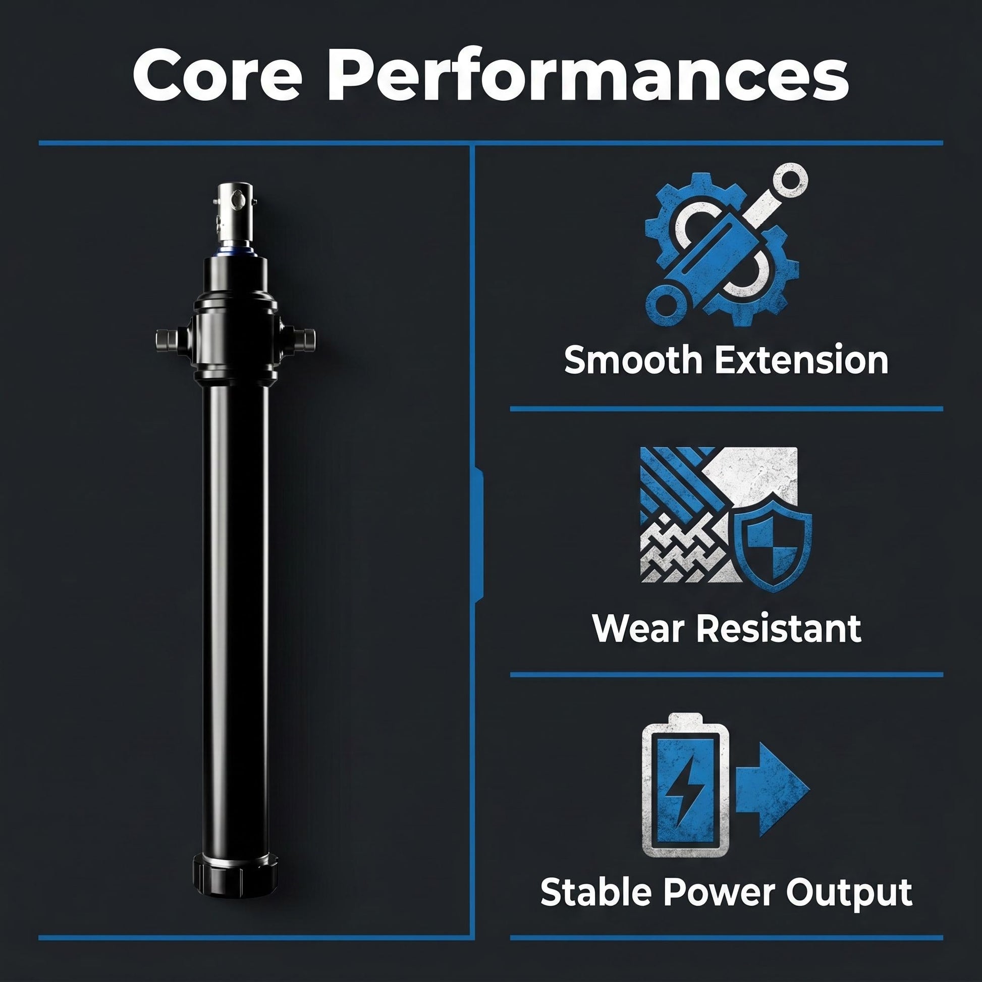 CTC 12 Tons Telescopic Hydraulic Cylinder Core Performance and Specifications
