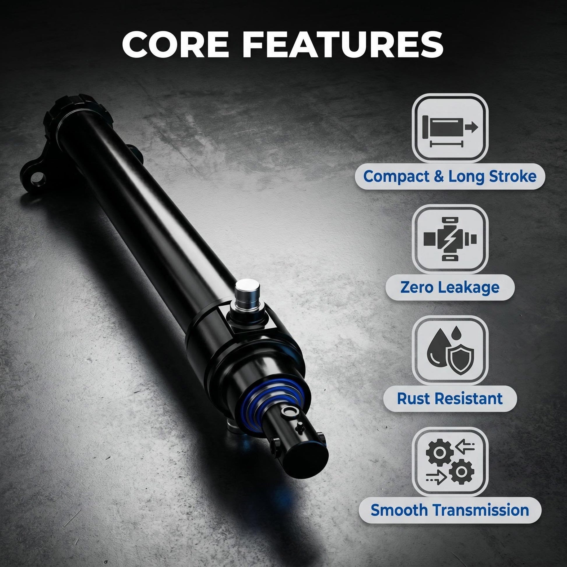 CTC 7 Tons Telescopic Hydraulic Cylinder Core Features and Specifications