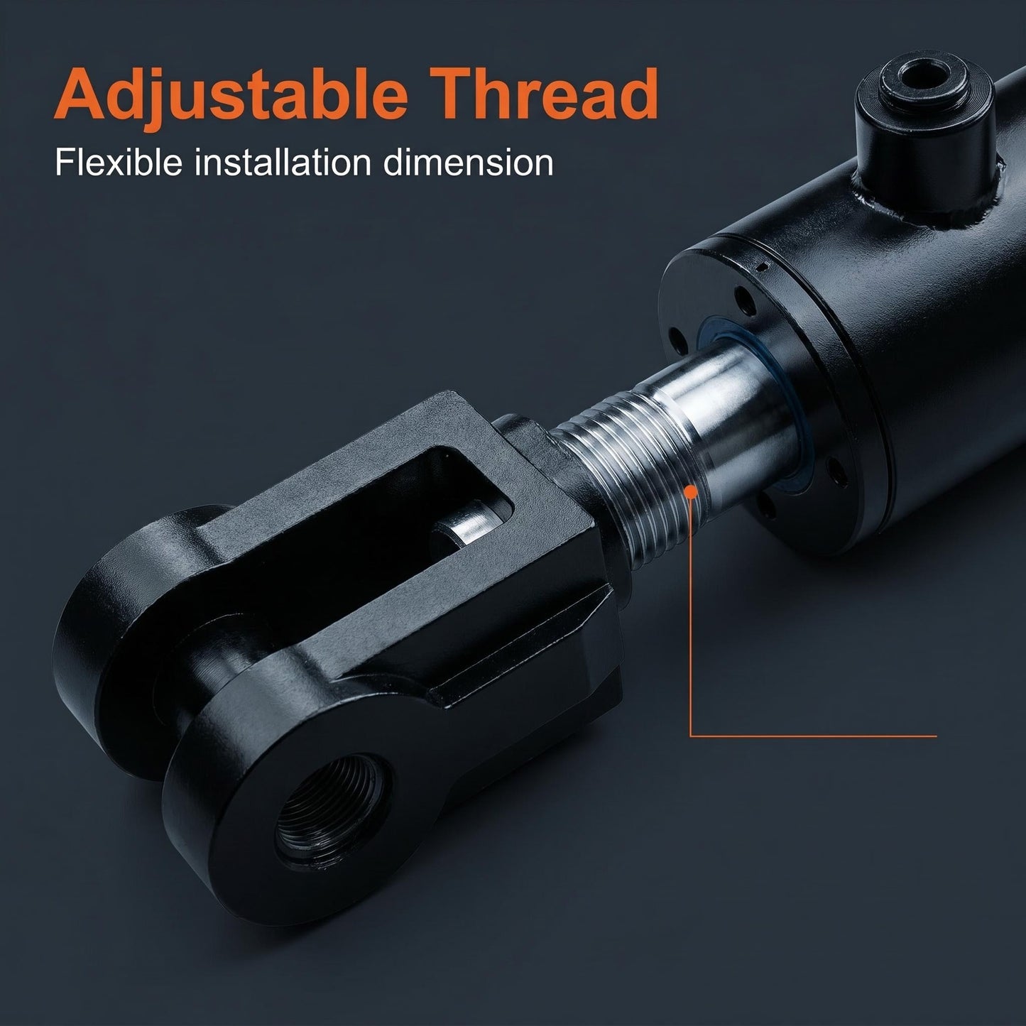 CTCL Hydraulic Cylinder Adjustable Thread Rod End Detail