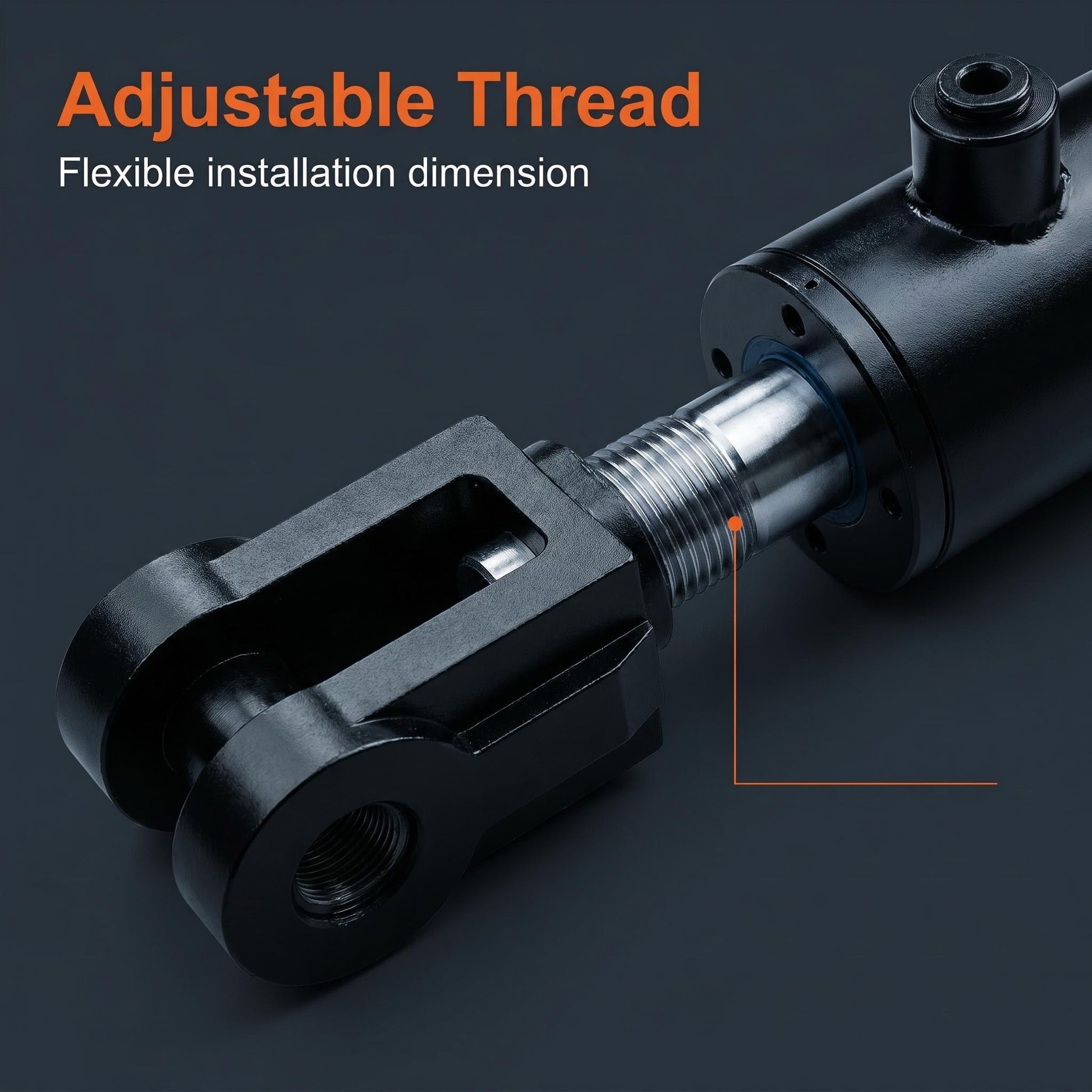 CTCL Hydraulic Cylinder Adjustable Thread Rod End Detail