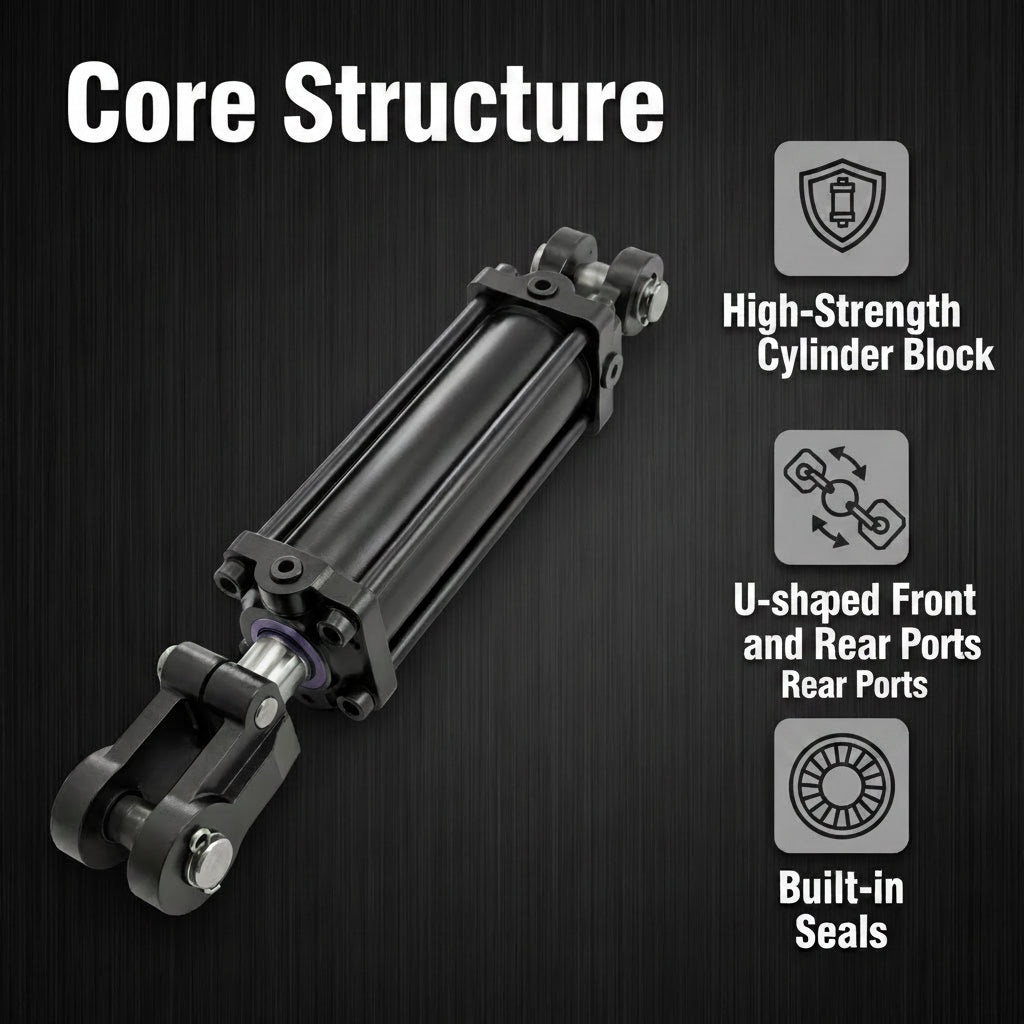 CTR3 Tie-Rod Hydraulic Cylinder Core Structure and Internal Components