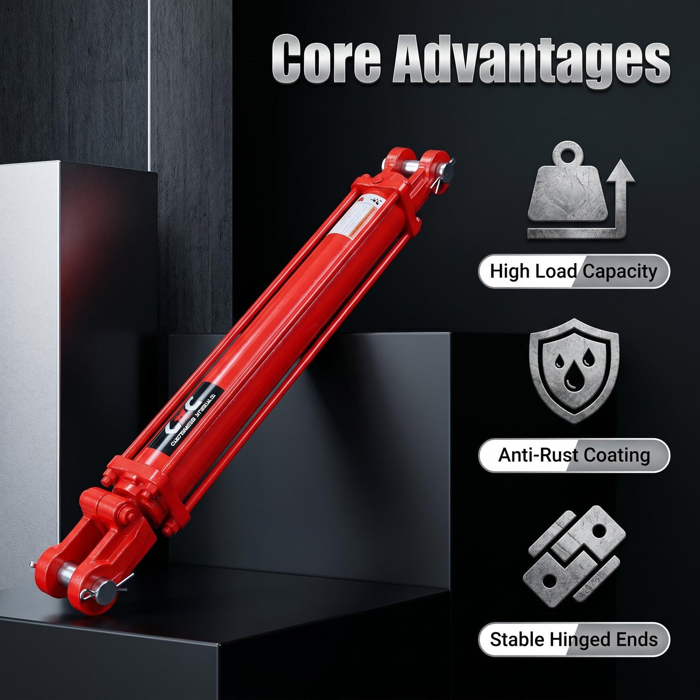 CTR2.5-3.5" | Custom Tie-Rod 2500PSI Hydraulic Cylinder | OEM Ready
